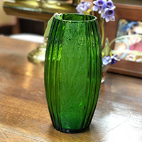 Martinville Etched Glass Vase